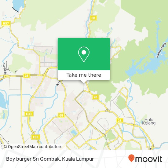 Boy burger Sri Gombak map