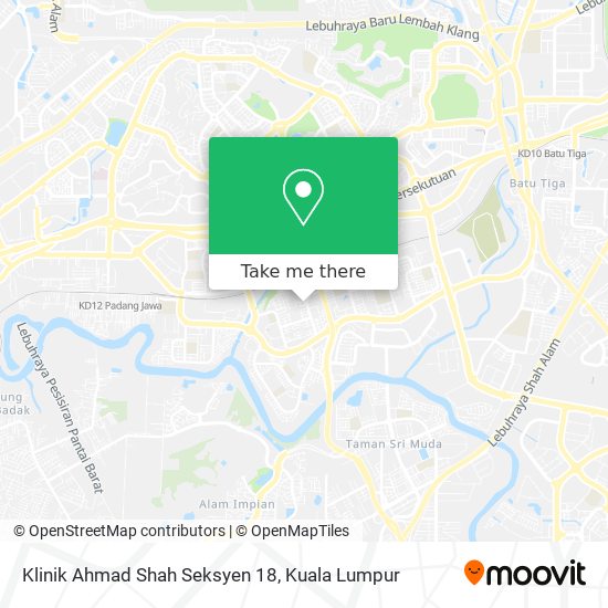 Klinik Ahmad Shah Seksyen 18 map
