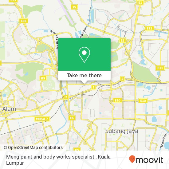 Meng paint and body works specialist. map