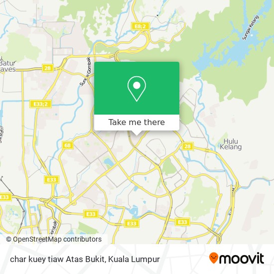 Peta char kuey tiaw Atas Bukit