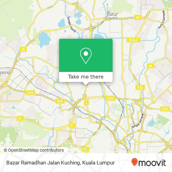 Bazar Ramadhan Jalan Kuching map
