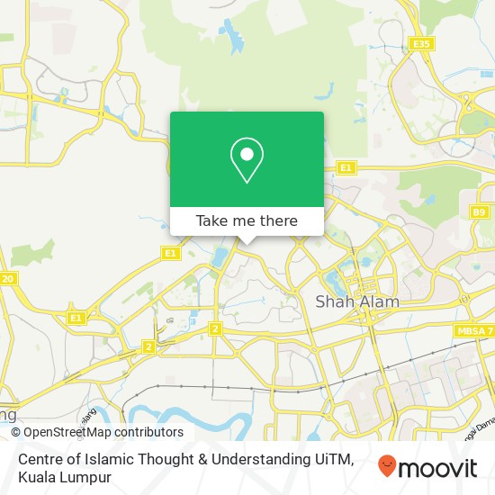 Centre of Islamic Thought & Understanding UiTM map