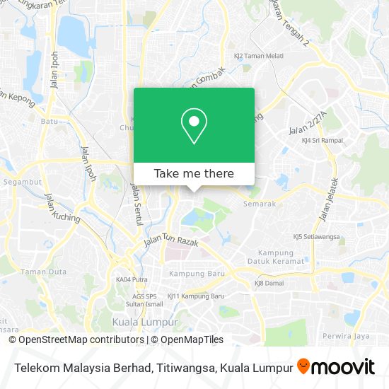 Telekom Malaysia Berhad, Titiwangsa map