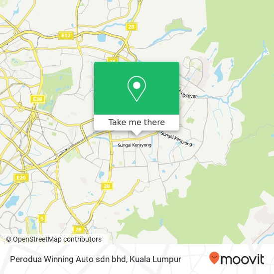 Perodua Winning Auto sdn bhd map