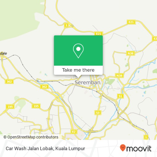 Car Wash Jalan Lobak map