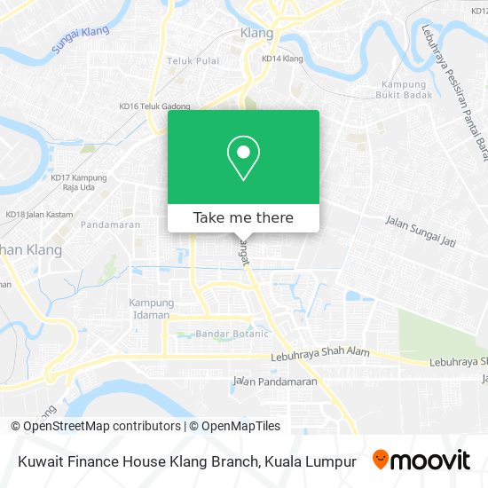 Peta Kuwait Finance House Klang Branch