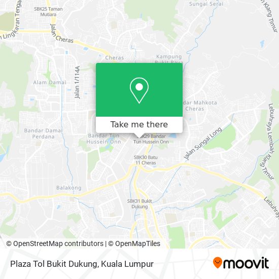 Peta Plaza Tol Bukit Dukung