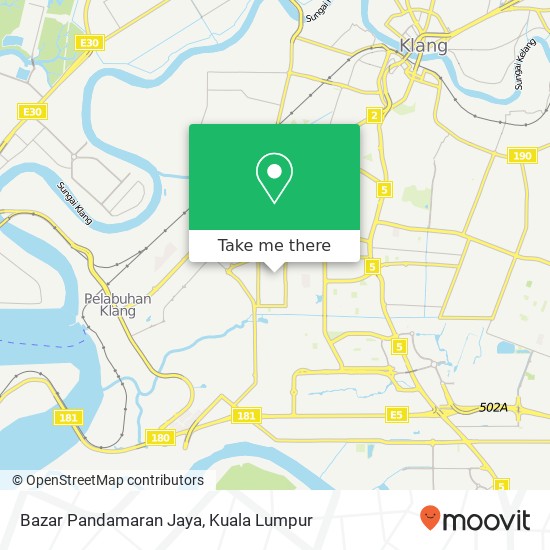 Bazar Pandamaran Jaya map