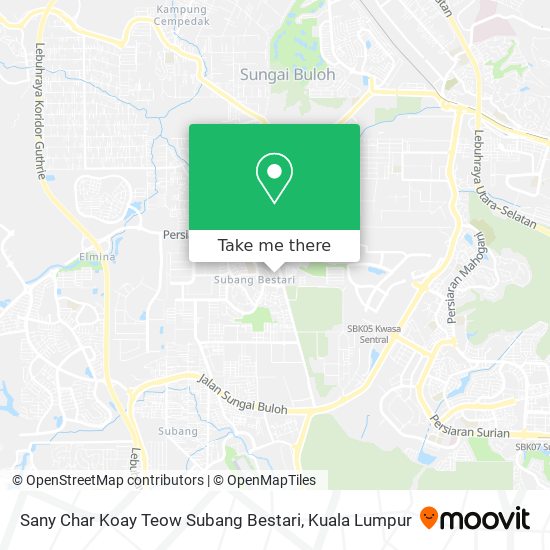 Sany Char Koay Teow Subang Bestari map