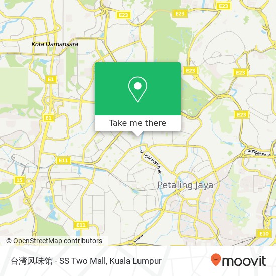 台湾风味馆 - SS Two Mall map