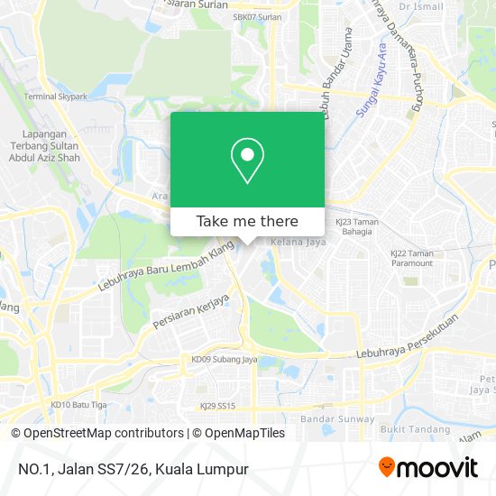 NO.1, Jalan SS7/26 map