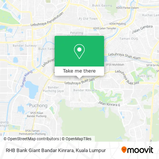 RHB Bank Giant Bandar Kinrara map