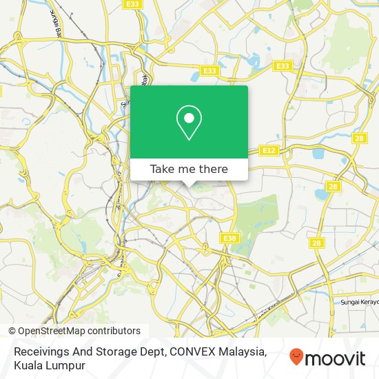 Receivings And Storage Dept, CONVEX Malaysia map