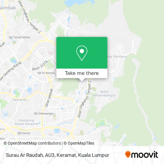 Peta Surau Ar Raudah, AU3, Keramat