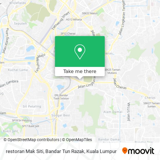 restoran Mak Siti, Bandar Tun Razak map