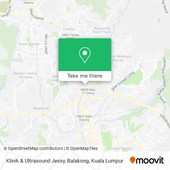 Klinik & Ultrasound Jessy, Balakong map