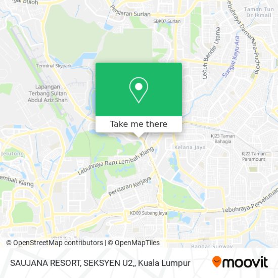 SAUJANA RESORT, SEKSYEN U2, map