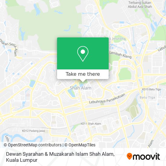 Peta Dewan Syarahan & Muzakarah Islam Shah Alam