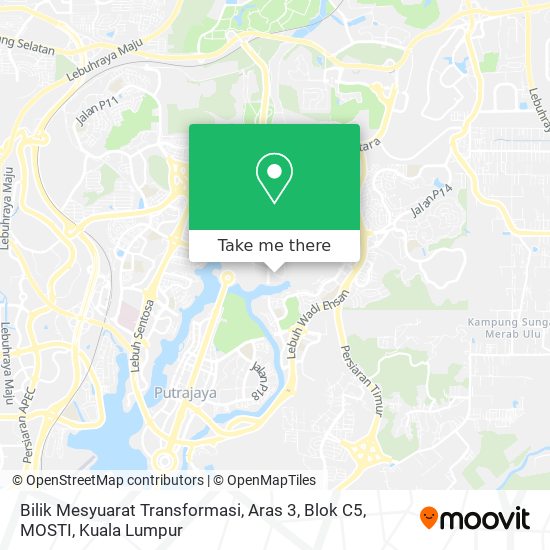 Bilik Mesyuarat Transformasi, Aras 3, Blok C5, MOSTI map