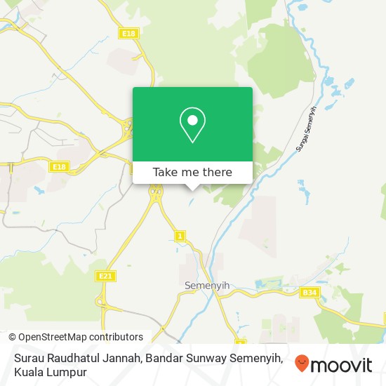 Surau Raudhatul Jannah, Bandar Sunway Semenyih map