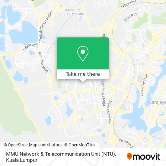 MMU Network & Telecommunication Unit (NTU) map