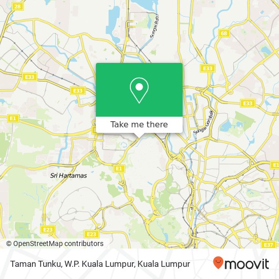Taman Tunku, W.P. Kuala Lumpur map