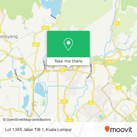 Lot 1385 Jalan TIB 1 map
