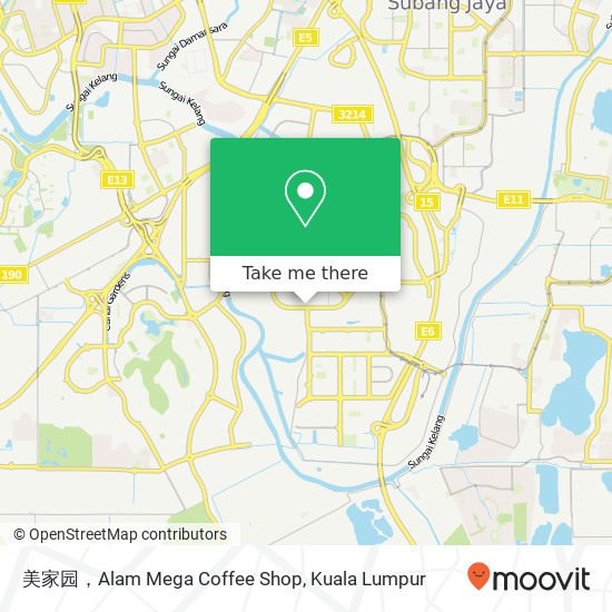 美家园，Alam Mega Coffee Shop map