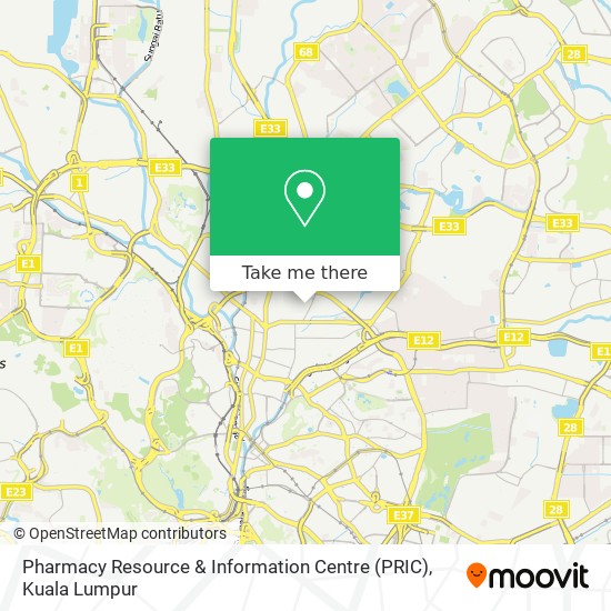 Pharmacy Resource & Information Centre (PRIC) map