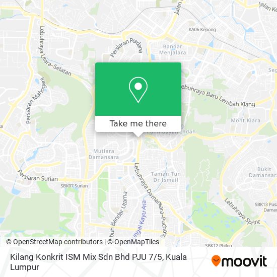 Kilang Konkrit ISM Mix Sdn Bhd PJU 7 / 5 map