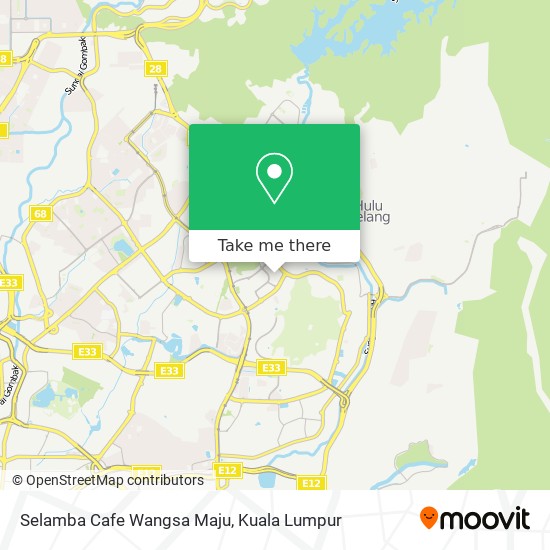 Peta Selamba Cafe Wangsa Maju