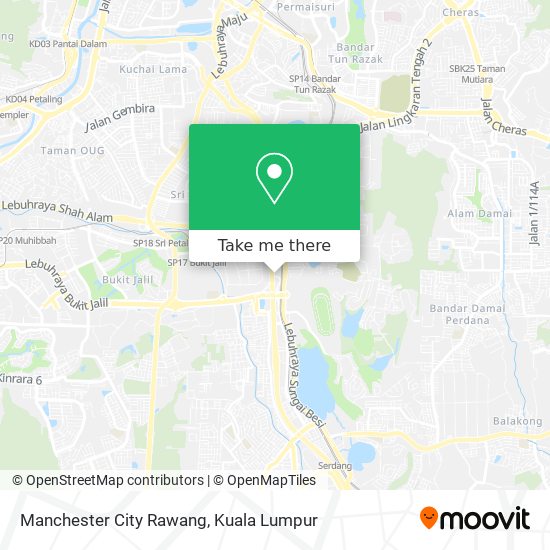 Manchester City Rawang map