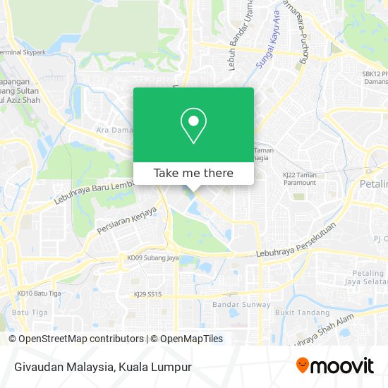Peta Givaudan Malaysia