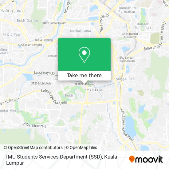IMU Students Services Department (SSD) map