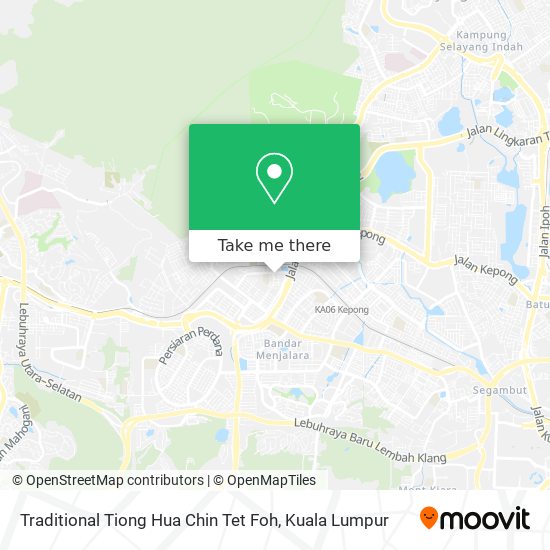 Traditional Tiong Hua Chin Tet Foh map
