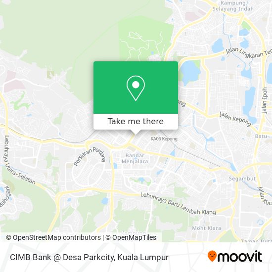 Peta CIMB Bank @ Desa Parkcity