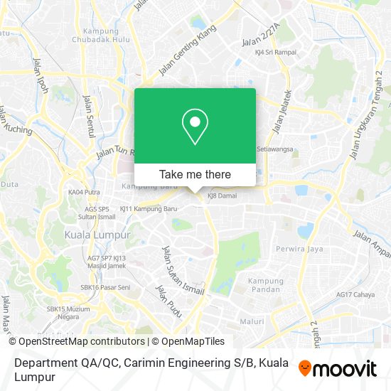 Department QA / QC, Carimin Engineering S / B map