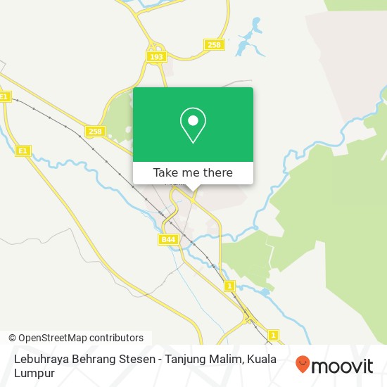 Peta Lebuhraya Behrang Stesen - Tanjung Malim