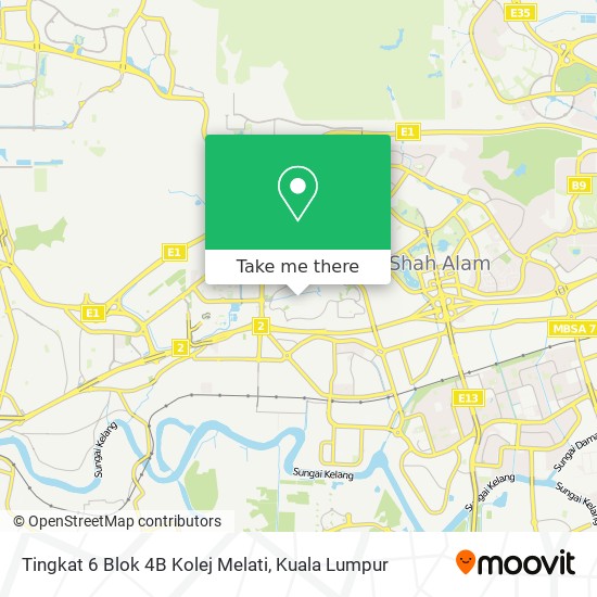 Peta Tingkat 6 Blok 4B Kolej Melati