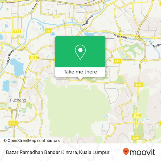 Bazar Ramadhan Bandar Kinrara map