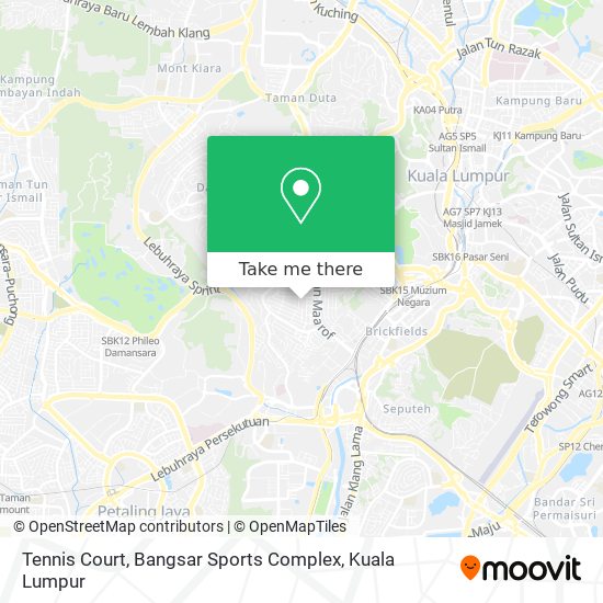 Tennis Court, Bangsar Sports Complex map
