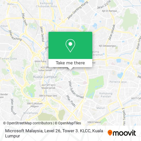 Microsoft Malaysia, Level 26, Tower 3. KLCC map
