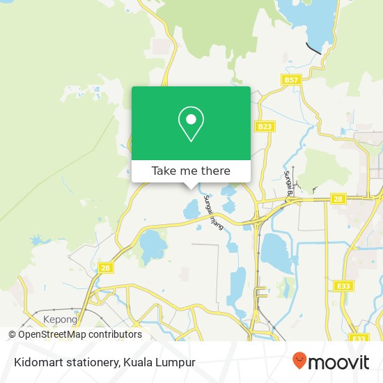 Kidomart stationery map