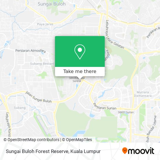 Sungai Buloh Forest Reserve map