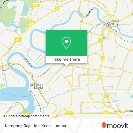 Kampong Raja Uda map