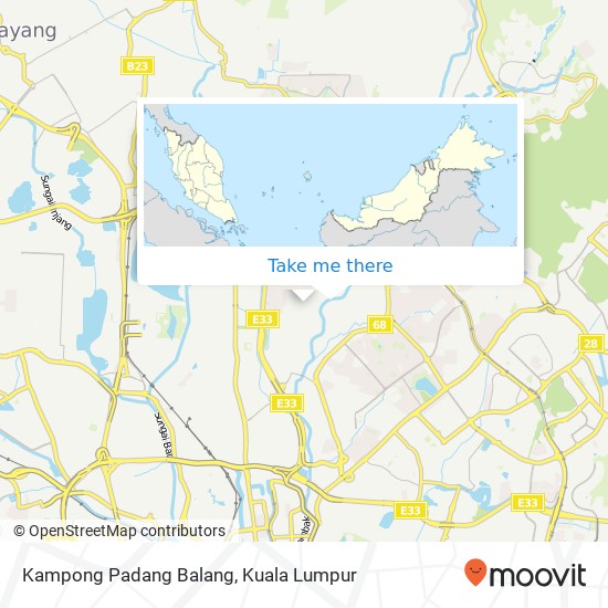 Kampong Padang Balang map