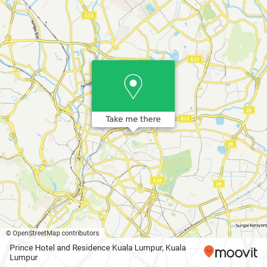Prince Hotel and Residence Kuala Lumpur map