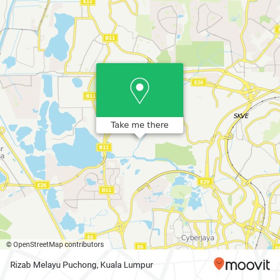 Rizab Melayu Puchong map