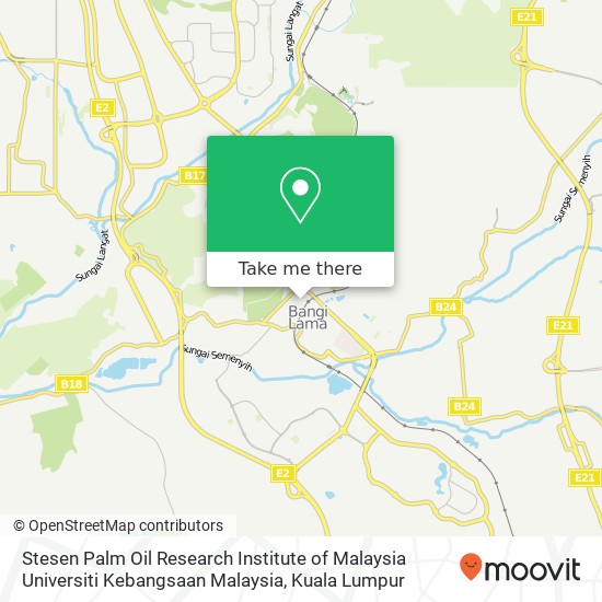 Peta Stesen Palm Oil Research Institute of Malaysia Universiti Kebangsaan Malaysia