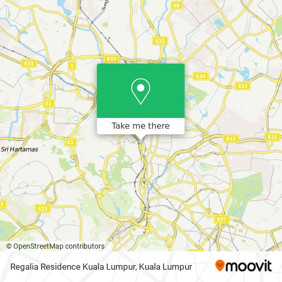 Regalia Residence Kuala Lumpur map